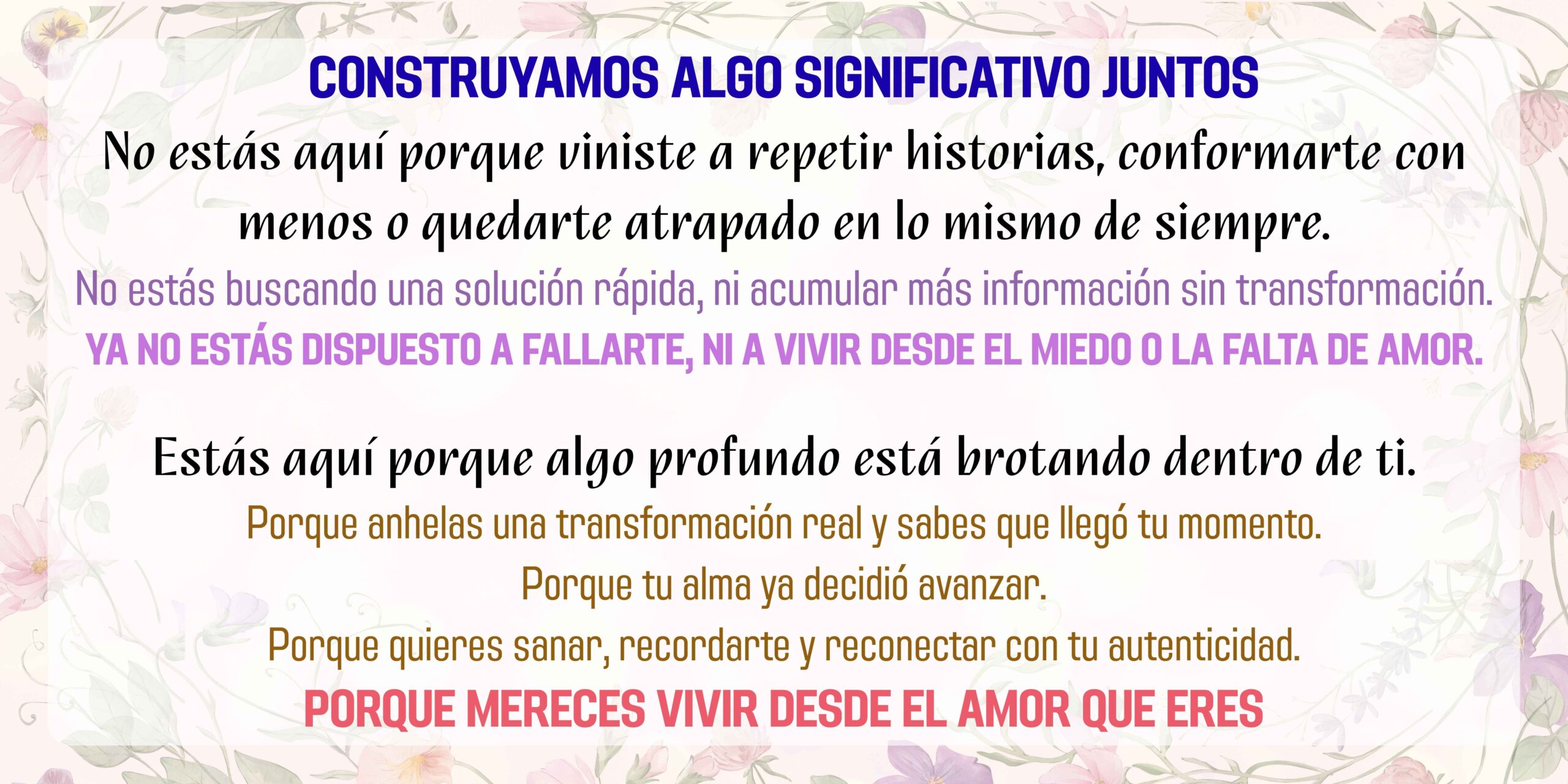 Construyamos algo significativo juntos