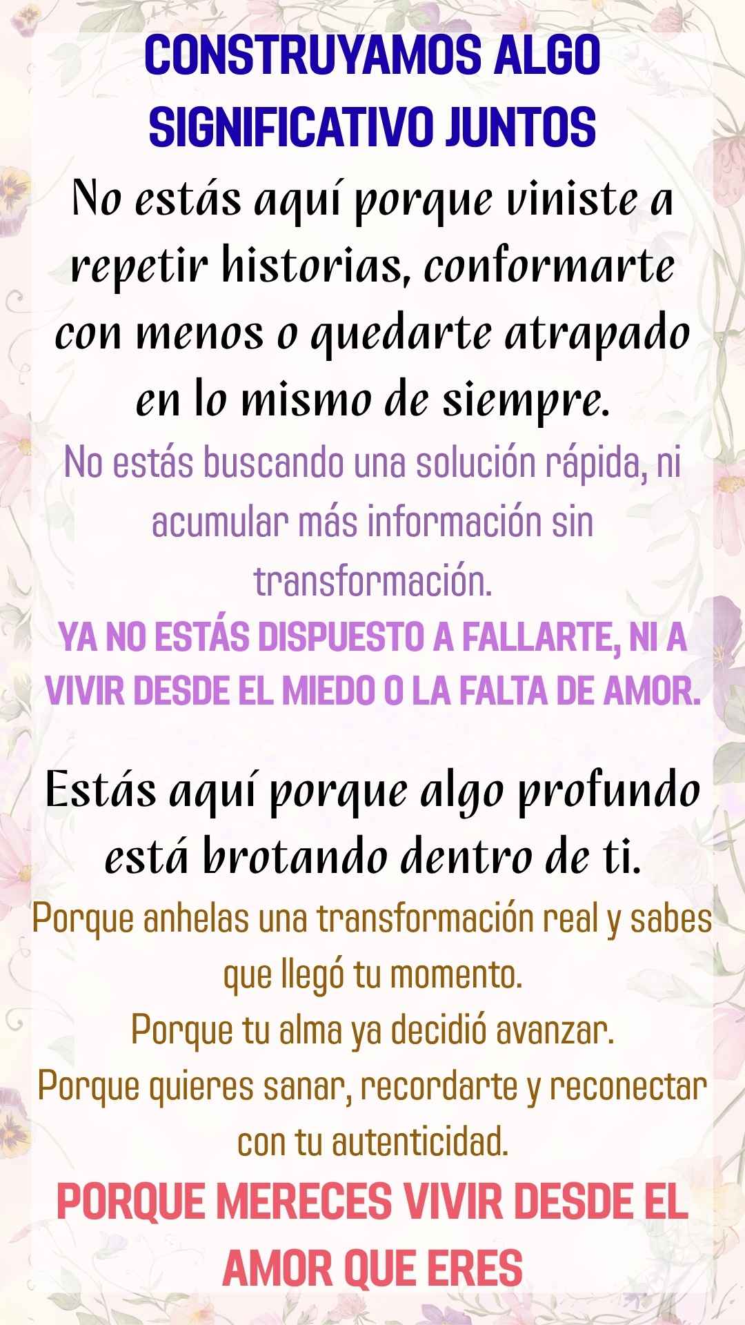 Construyamos algo significativo juntos